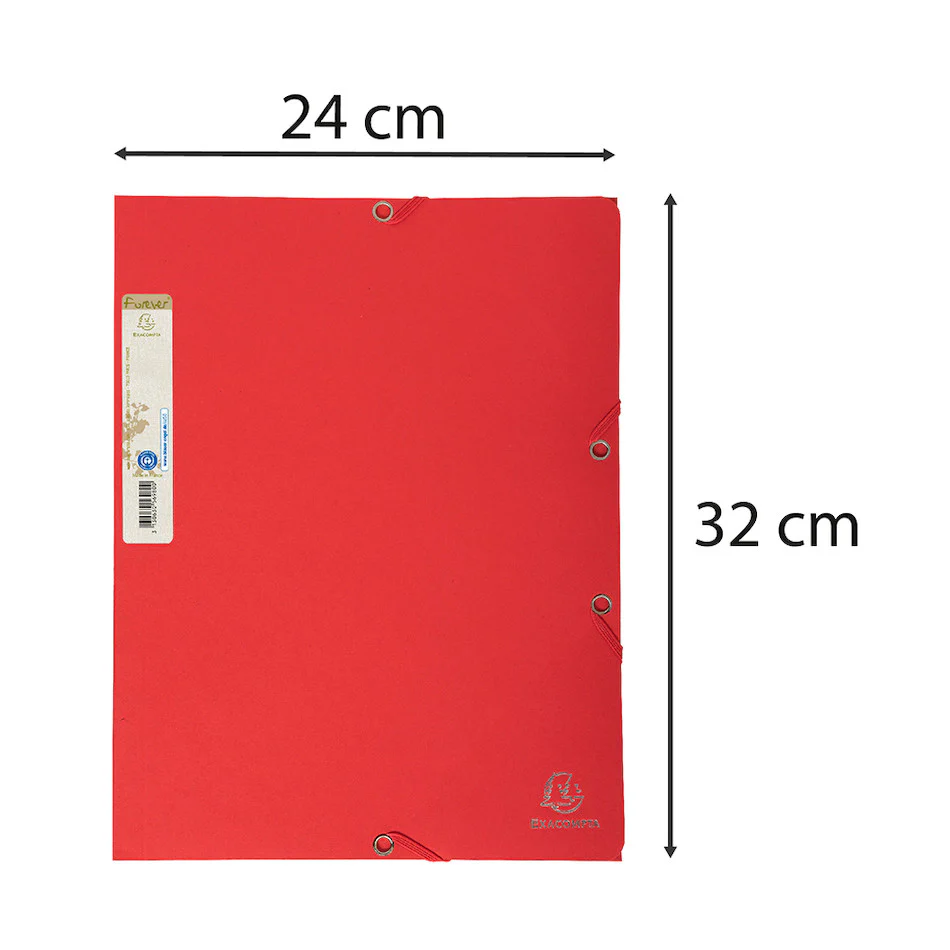 Exacompta Forever Folder 3 Flap Elastic A4 Red - Image 3