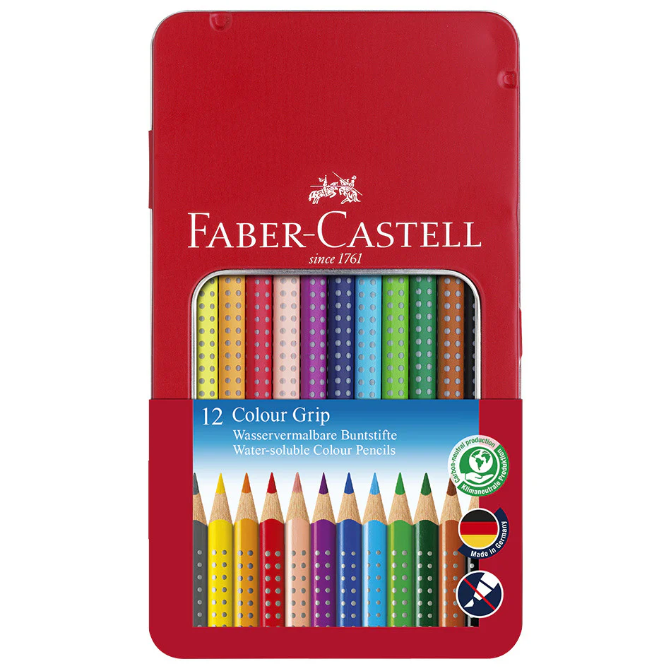 Faber-Castell Colour Grip Pencils Tin of 12