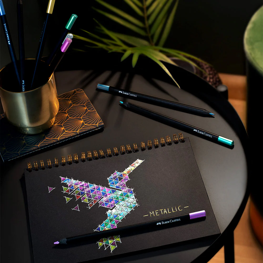 Faber-Castell Colour Pencils Black Edition Metallic Set of 12 - Image 3
