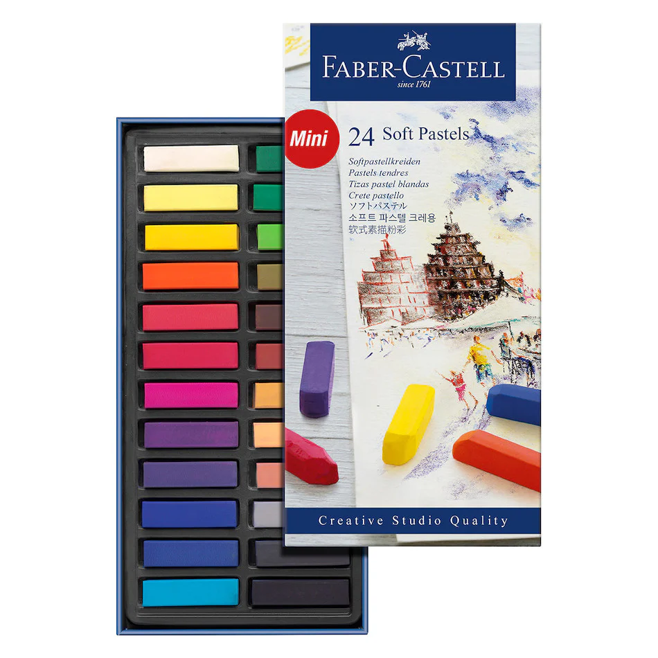 Faber-Castell Creative Studio Half-Stick Soft Pastels Box of 24 - Image 2