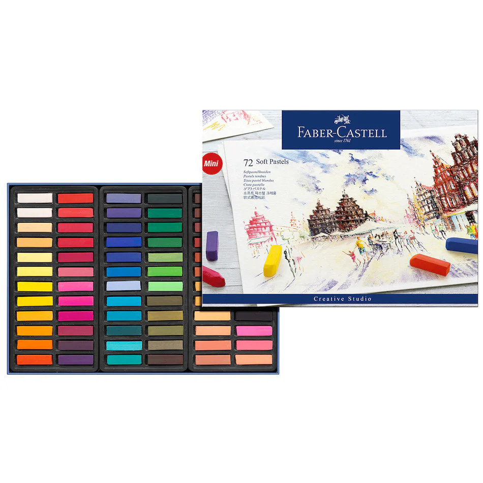Faber-Castell Creative Studio Half-Stick Soft Pastels Box of 72 - Image 2