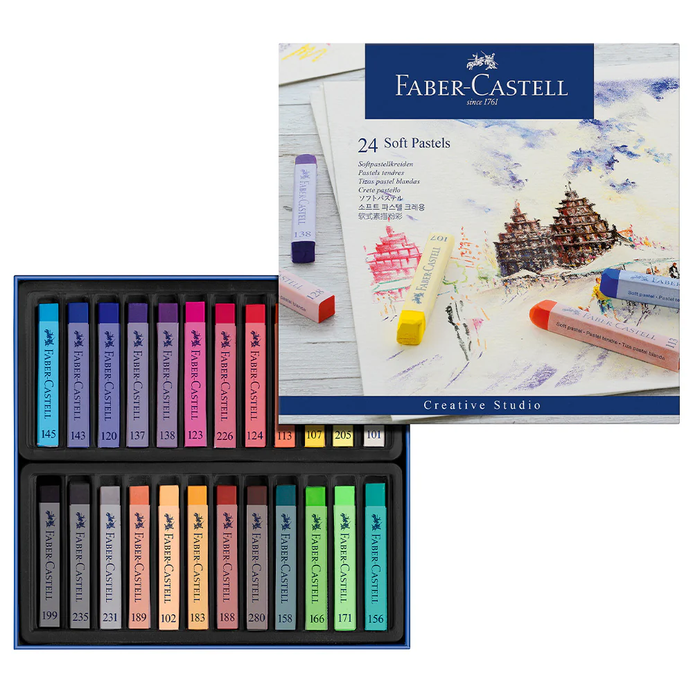 Faber-Castell Creative Studio Soft Pastels Box of 24 - Image 2
