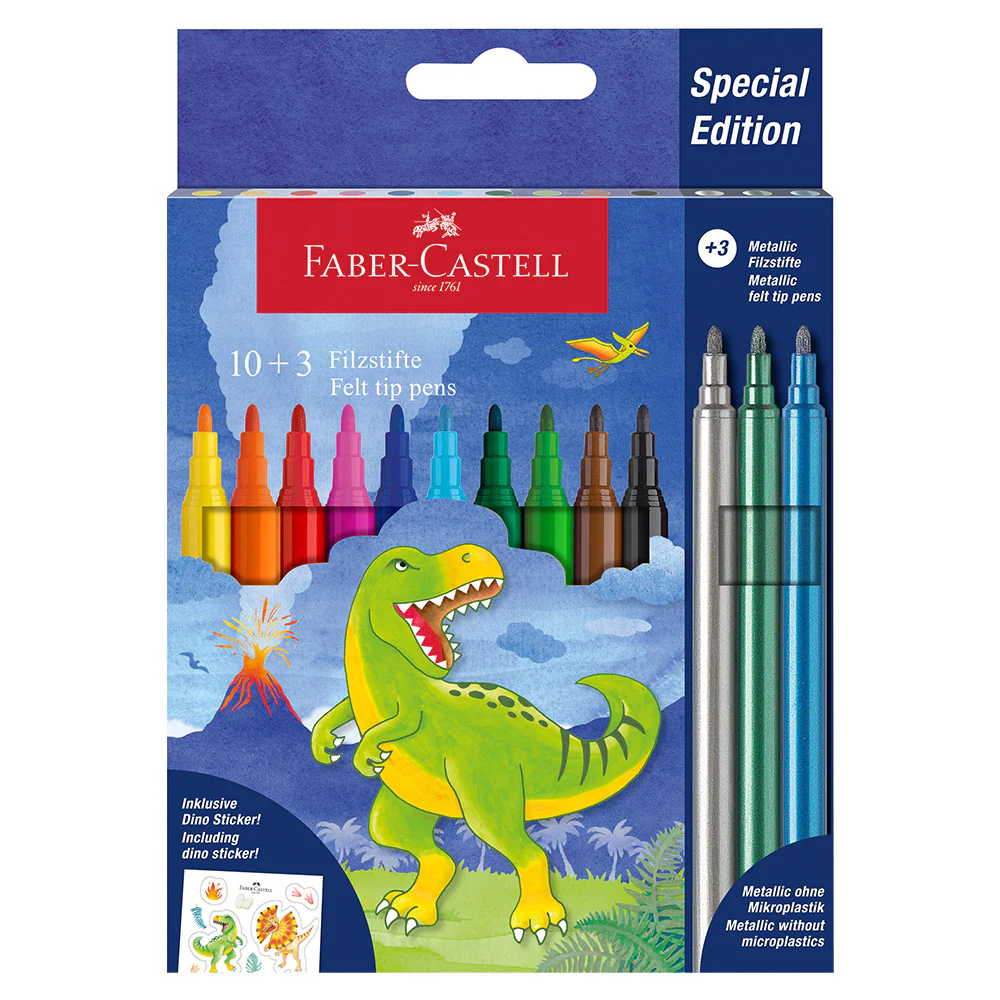 Faber-Castell Dinosaur Felt-tip Pen Set of 13