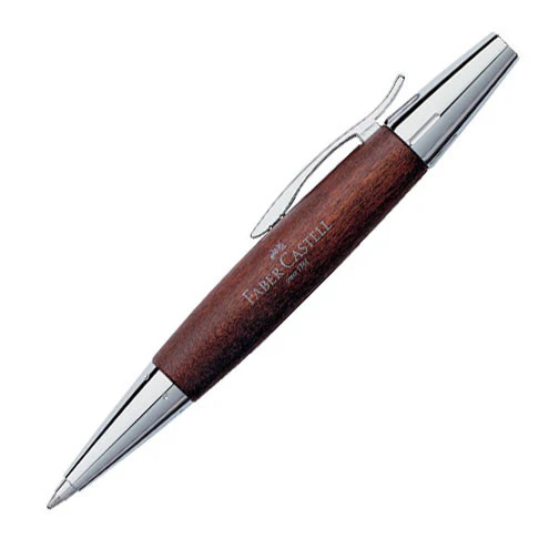 Faber-Castell e-motion Ballpoint Pen Chrome and Wood