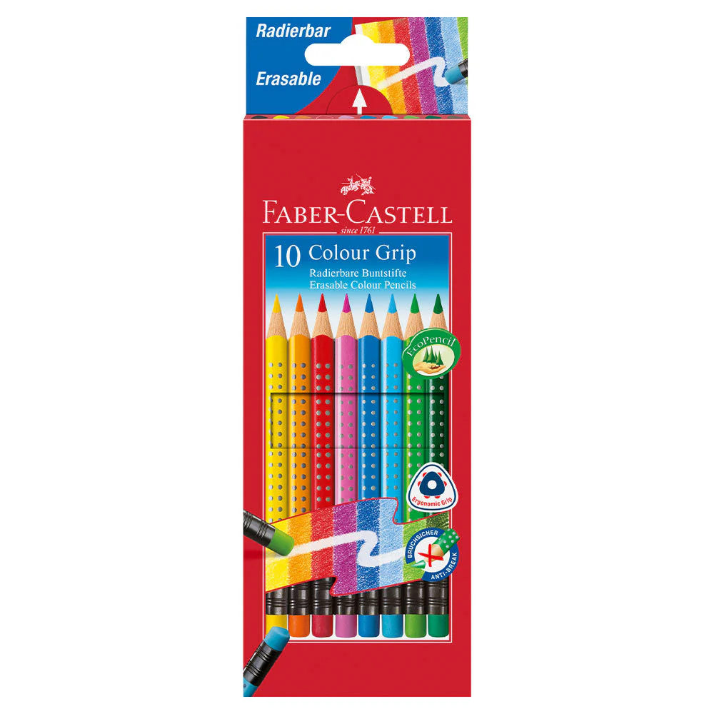 Faber-Castell Erasable Grip Colouring Pencils Set of 10