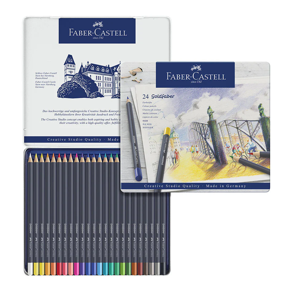 Faber-Castell Goldfaber Colour Pencils Tin of 24 - Image 2