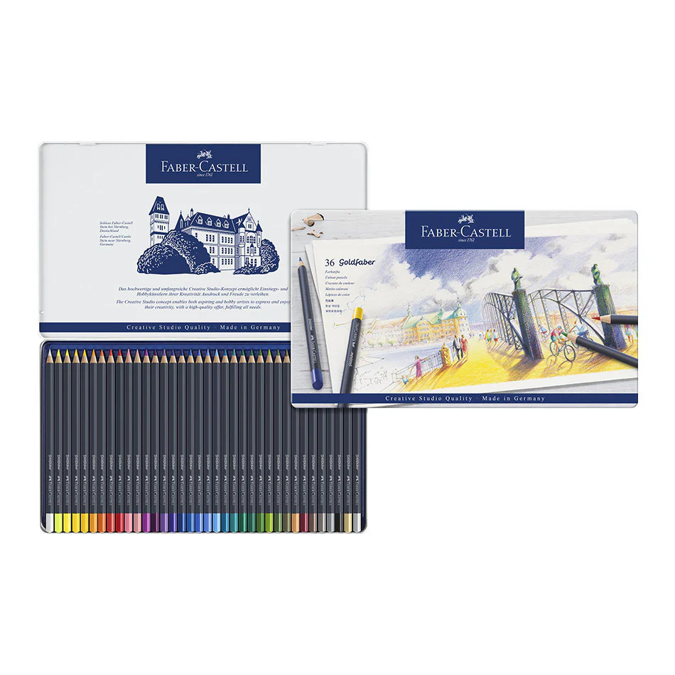Faber-Castell Goldfaber Colour Pencils Tin of 36 - Image 2