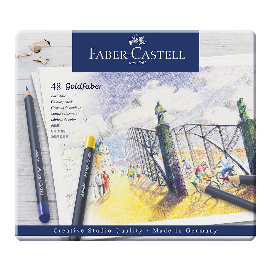 Faber-Castell Goldfaber Colour Pencils Tin of 48