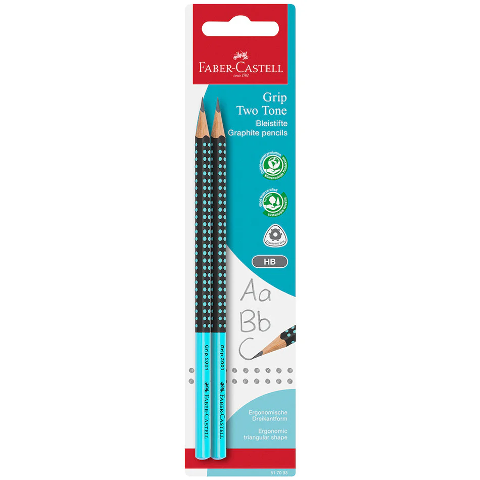 Faber-Castell Grip Two Tone Graphite Pencil Set of 2 - Image 3