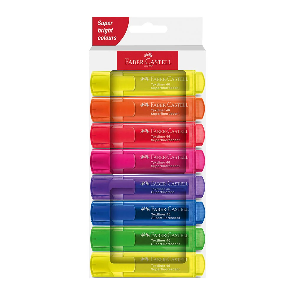 Faber-Castell Highlighter Textliner 46 Superfluorescent Wallet Of 8