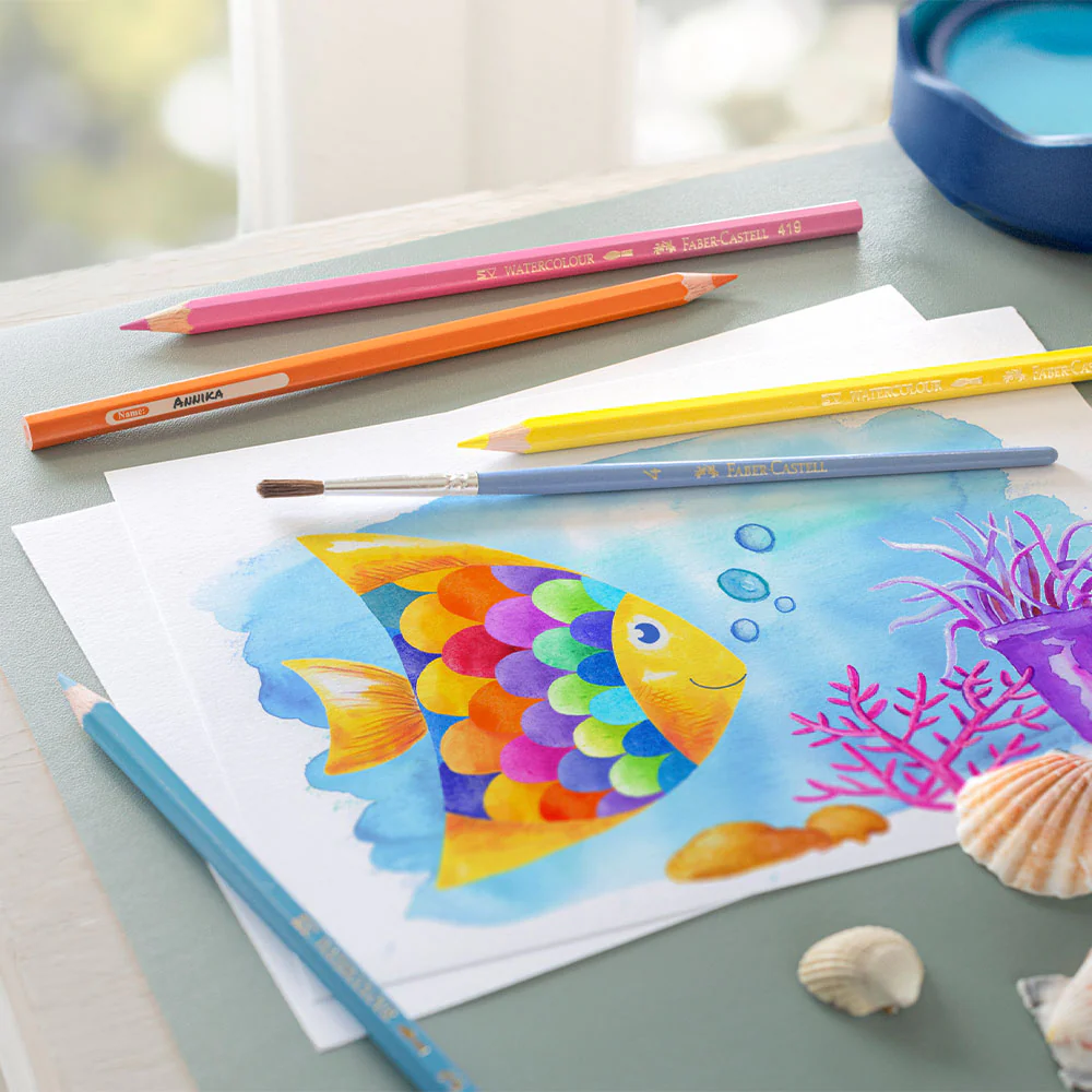 Faber-Castell Watercolour Pencil + Brush Set of 12 - Image 3