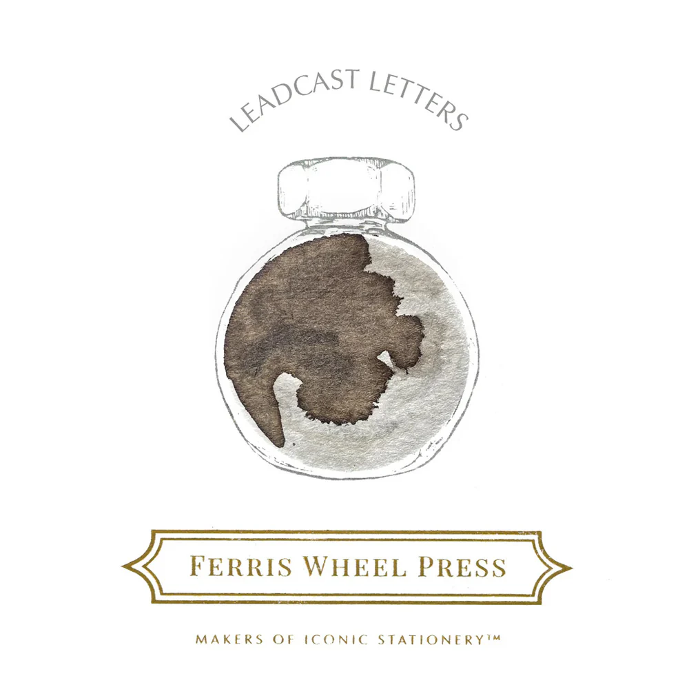 Ferris Wheel Press Fountain Pen Ink 10ml Leadcast Letters - Image 2
