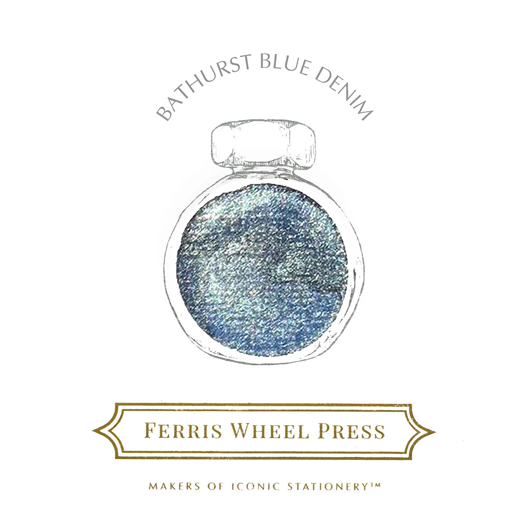 Ferris Wheel Press Fountain Pen Ink 38ml Bathurst Blue Denim - Image 3