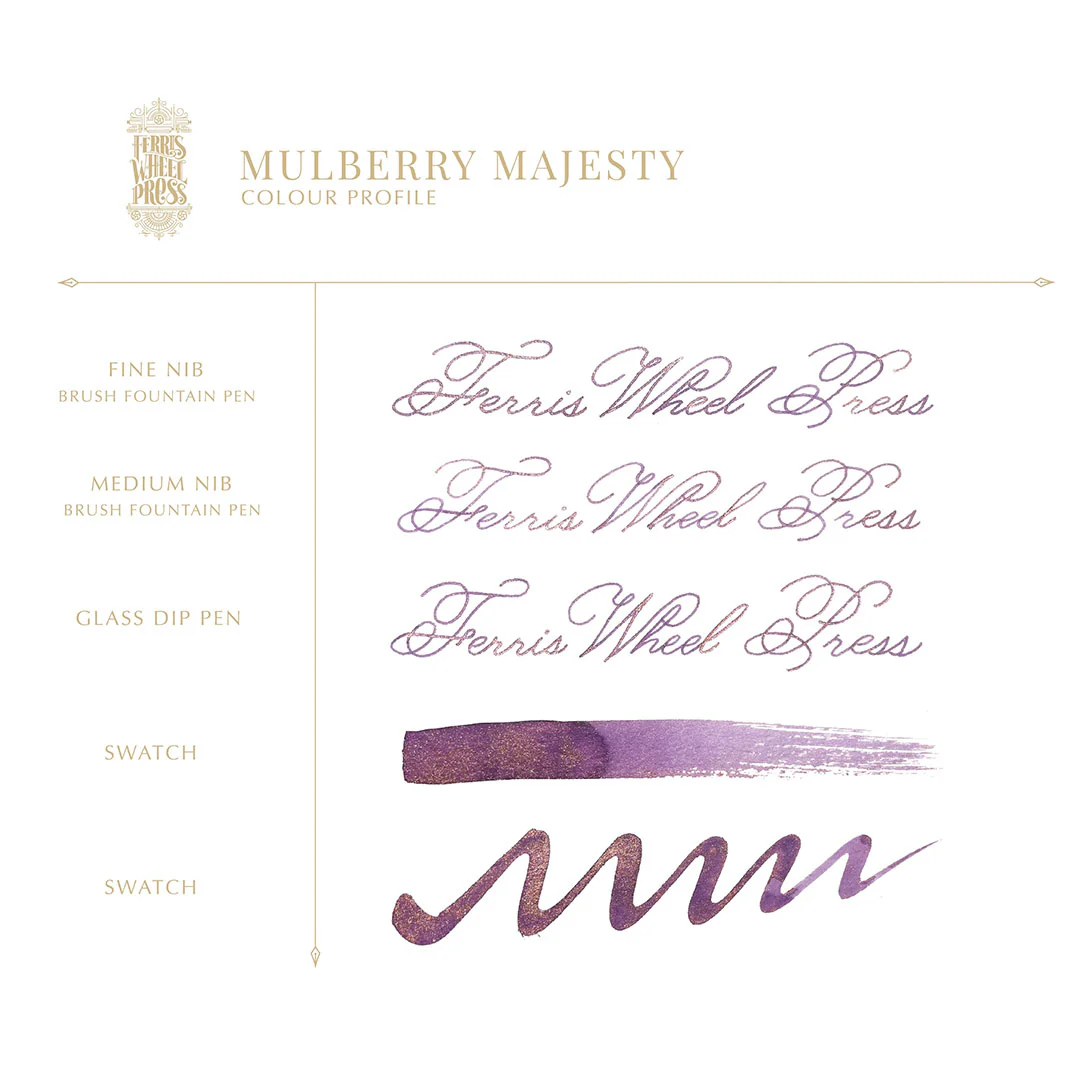 Ferris Wheel Press Fountain Pen Ink 38ml Mulberry Majesty - Image 2