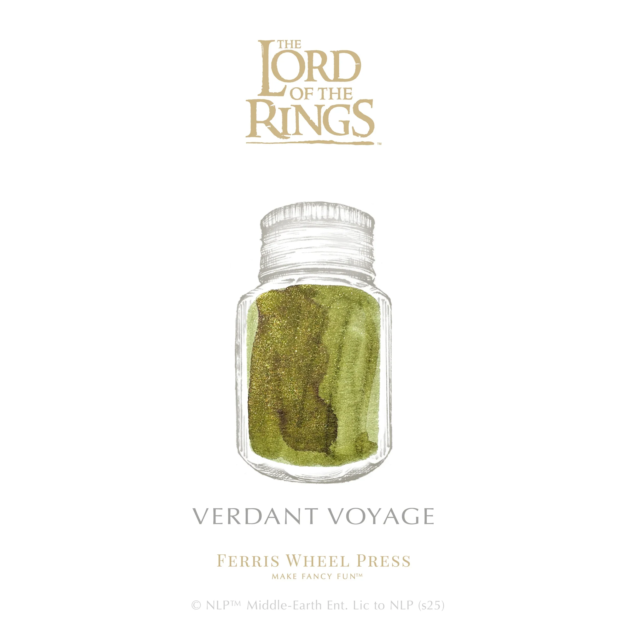 Ferris Wheel Press Lord of the Rings Fountain Pen Ink 28ml Verdant Voyage - Image 2