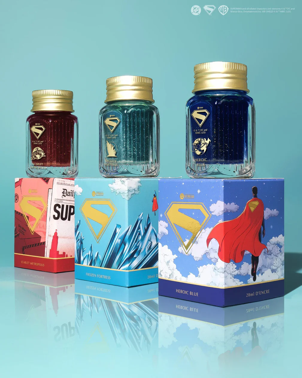 Ferris Wheel Press Superman Fountain Pen Ink 28ml Heroic Blue - Image 5