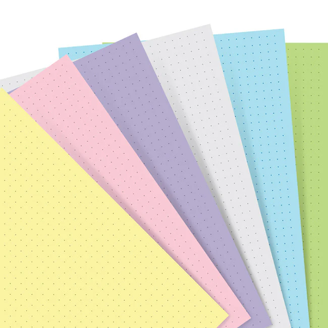 Filofax Personal Refill Paper Assorted Pastel