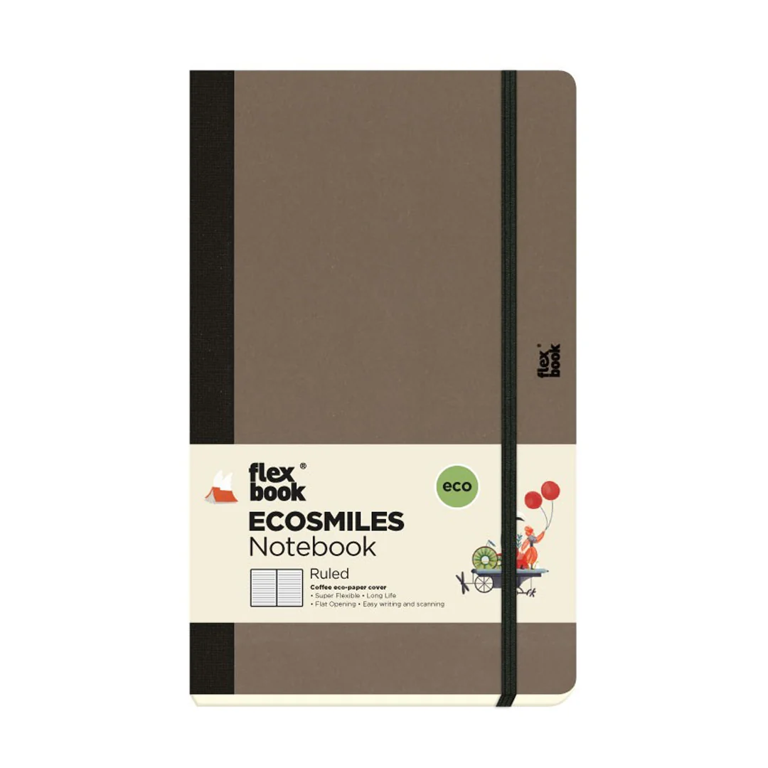 Flexbook Ecosmiles Ruled Notebook Medium Coffee
