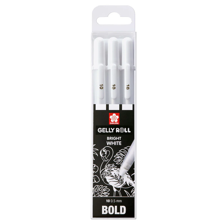 Gelly Roll Basics Pen White 10 Set of 3