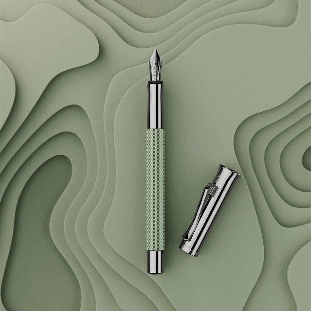 Graf von Faber-Castell Fountain Pen Guilloche Sage Green - Image 2