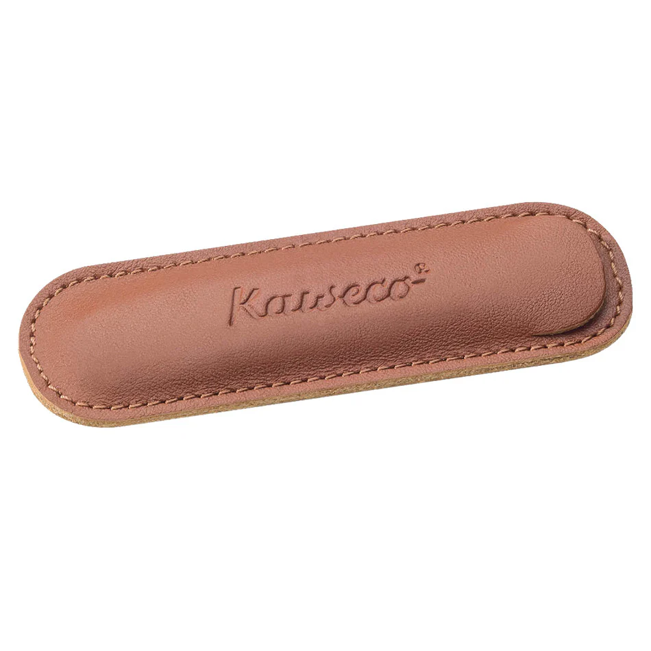 Kaweco Eco Brandy Leather Pen Pouch for Two Liliputs