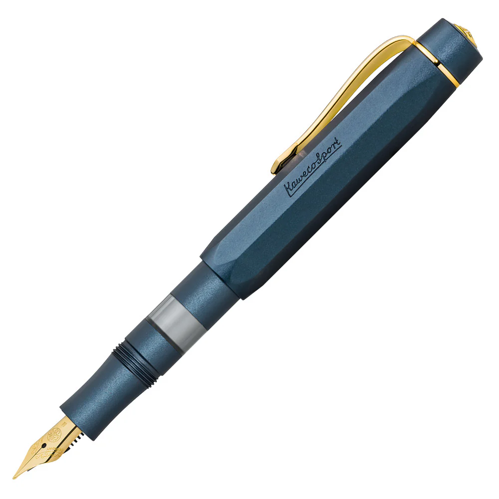 Kaweco Sport Piston Filler Fountain Pen and 32ml Ink Set Navy - Image 2