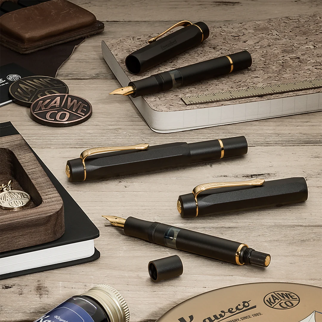 Kaweco Sport Piston Filler Fountain Pen and 32ml Ink Set Black - Image 3
