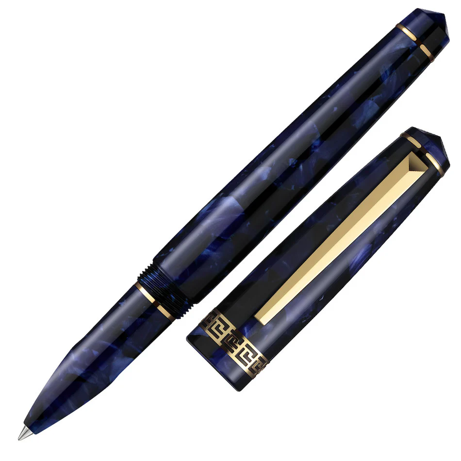 Laban Rosa Rollerball Pen Blue Marble