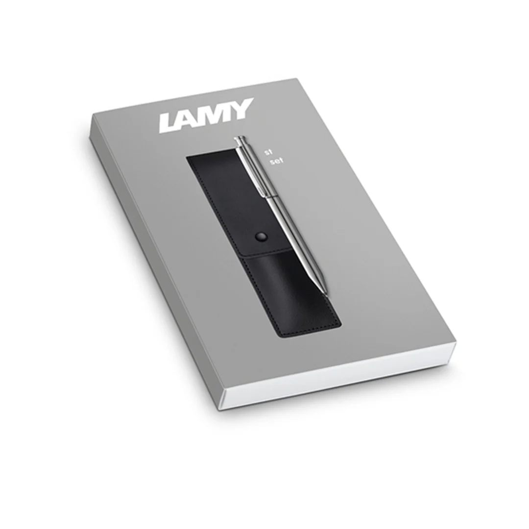 LAMY 645 MS st Twin Pen and Leather Pouch set - Image 2