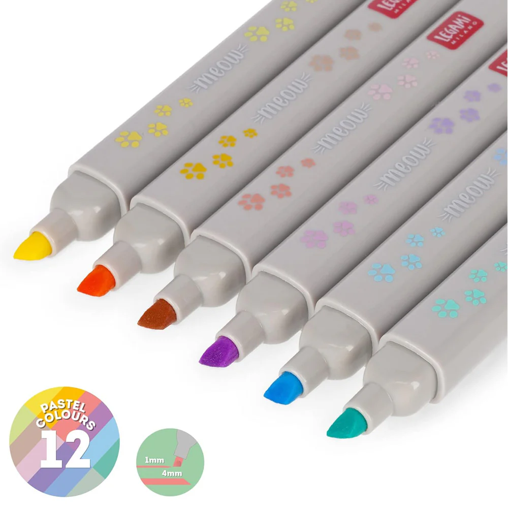 Legami 6 Dual-tip Highlighters Kitty - Image 2
