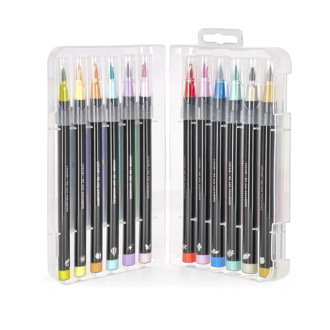 Legami Brush Markers Set of 12 Pastel Colours - Image 2