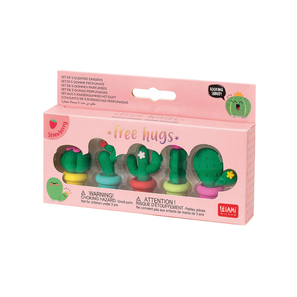Legami Free Hugs Cactus Erasers - Image 2
