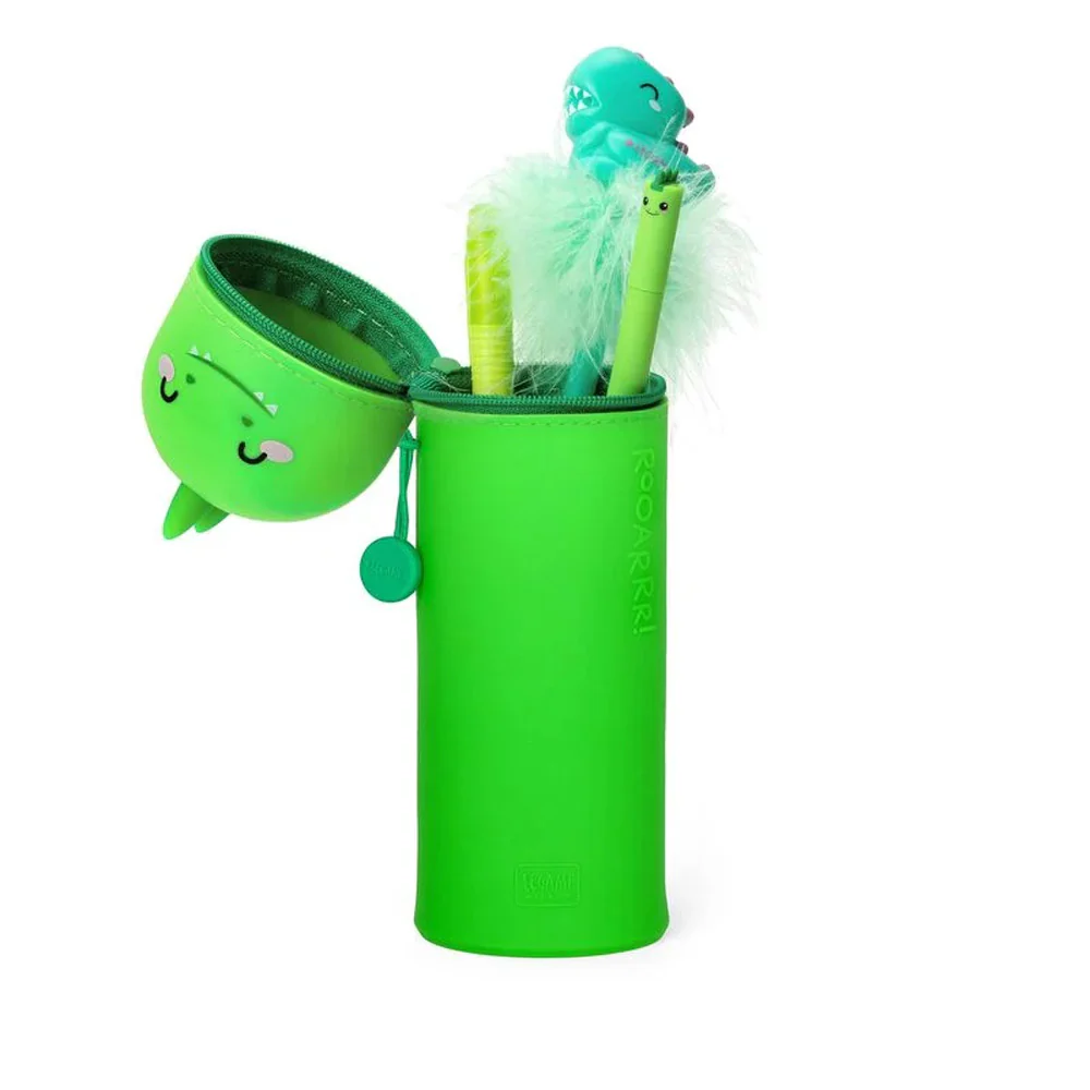 Legami Kawaii 2-in-1 Soft Silicone Pencil Case Dino - Image 2