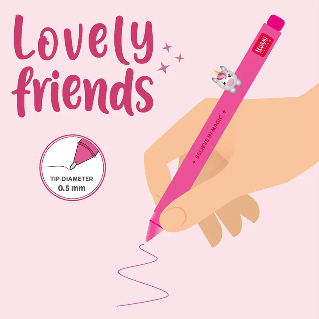 Legami Lovely Friends Gel Pen Unicorn - Image 3