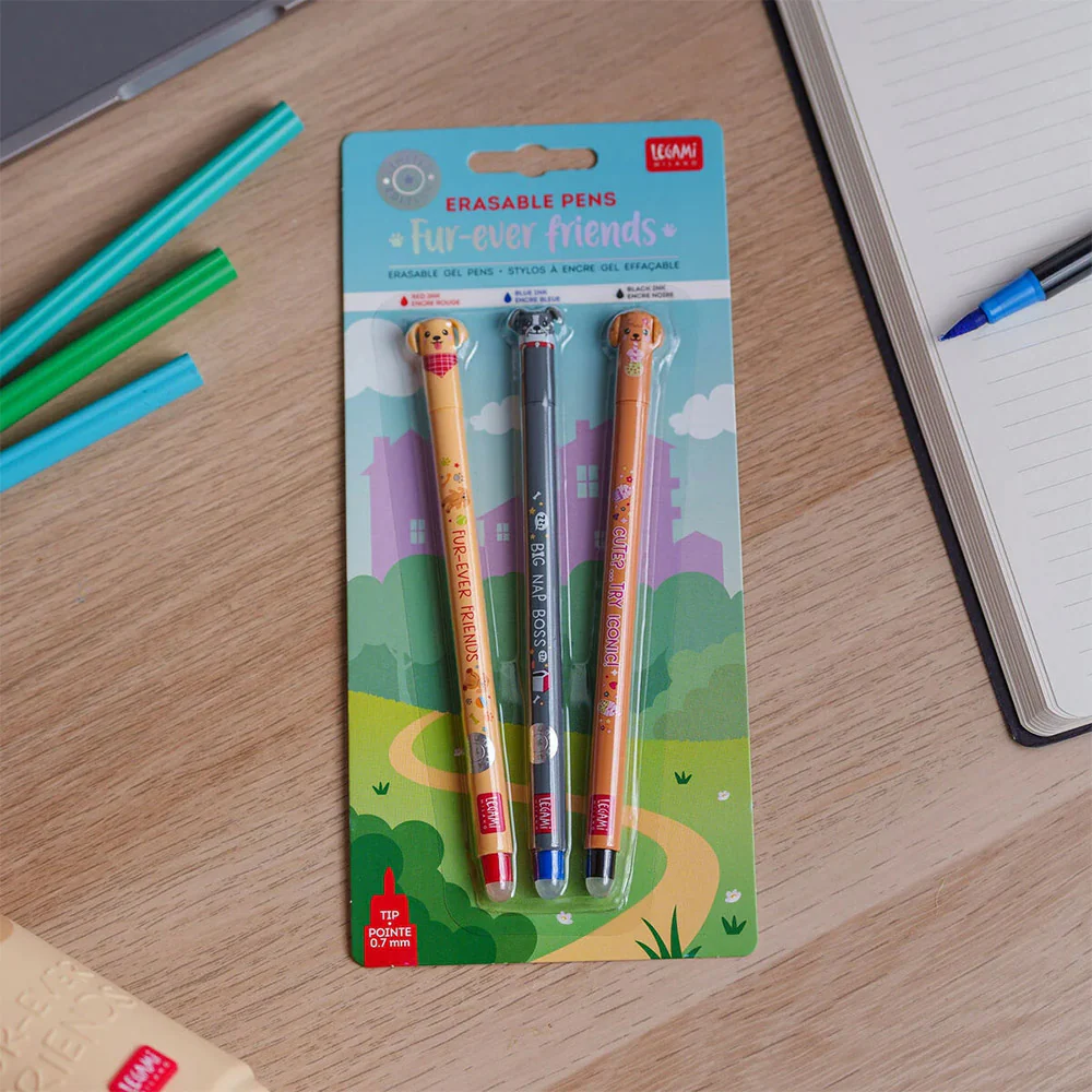 Legami Set of 3 Erasable Pens Fur-ever Friends - Image 10