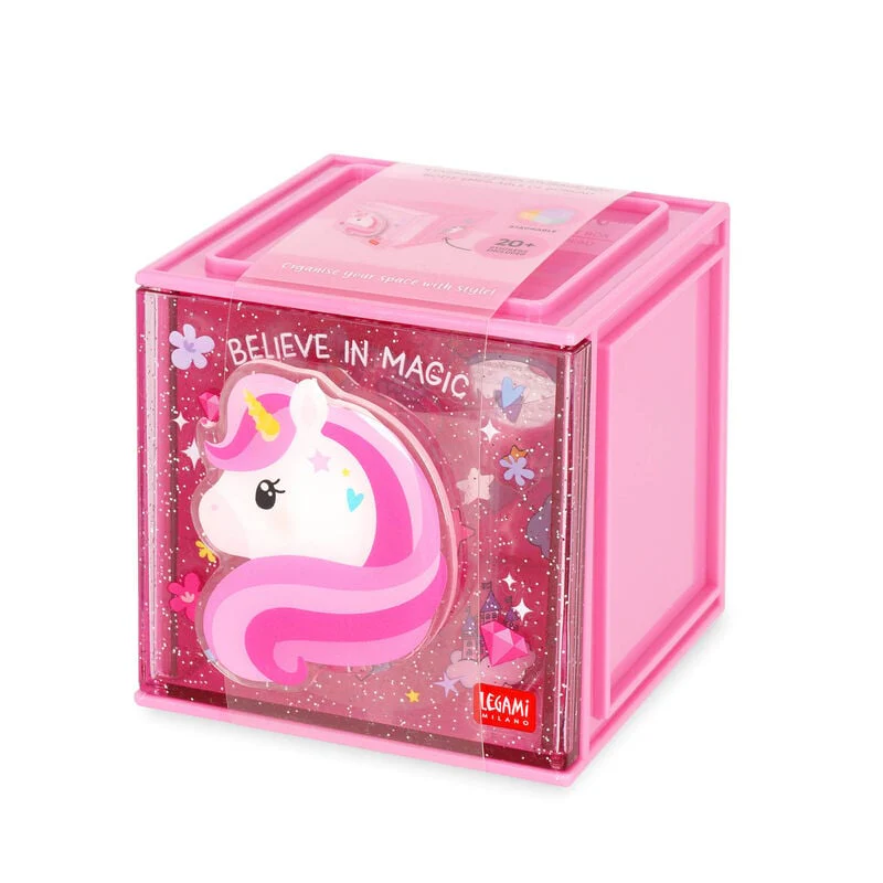 Legami Cutie Cube Stackable Organiser Unicorn - Image 5