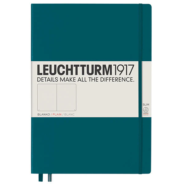 LEUCHTTURM1917 Hardcover Notebook Master Slim Pacific Green