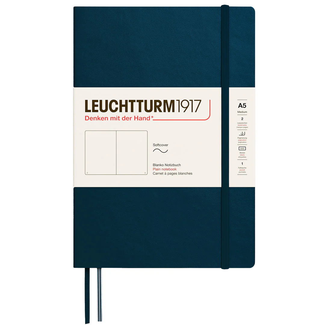 LEUCHTTURM1917 Softcover Notebook Medium A5 Deep Sea