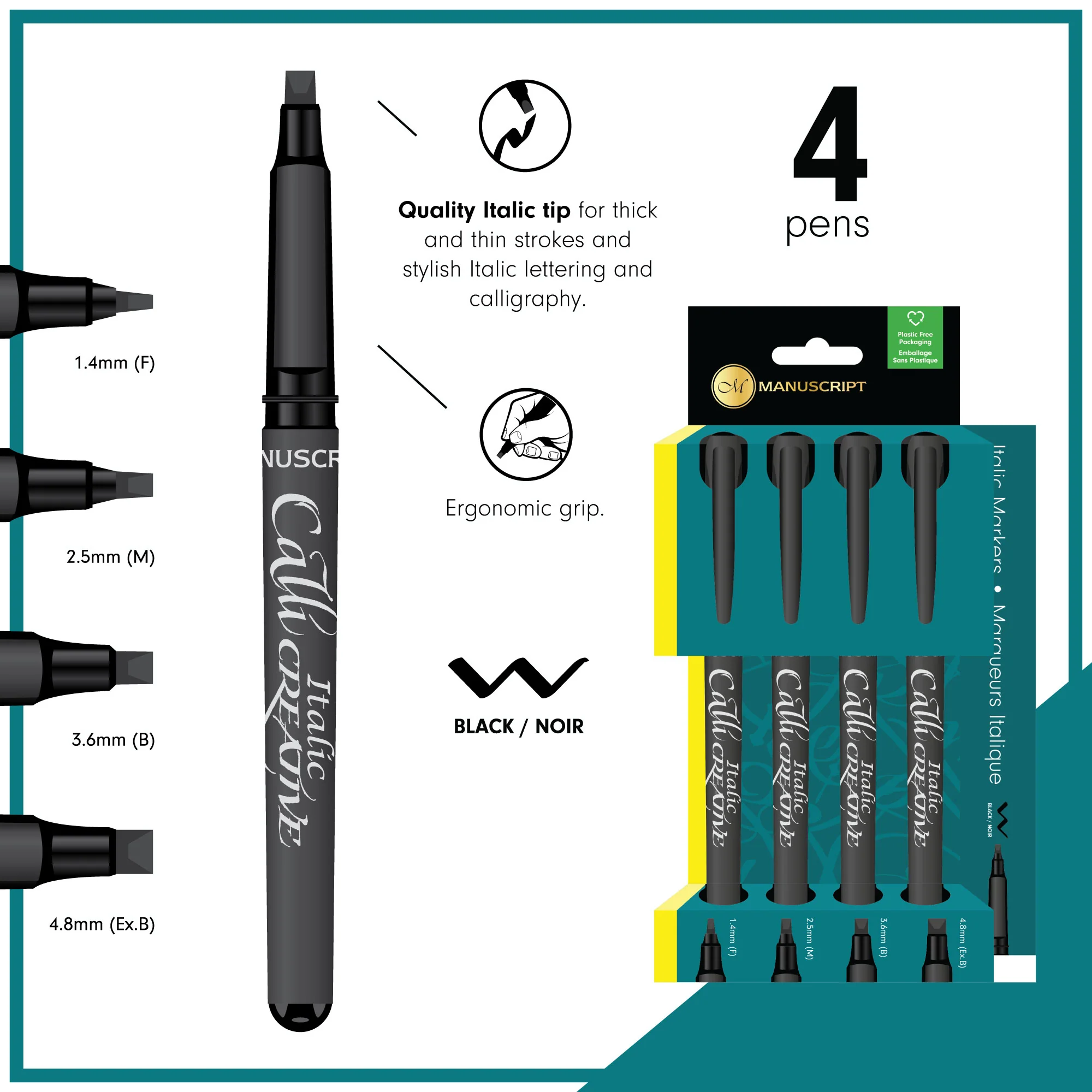 Manuscript Callicreative Italic Markers Set of 4 - Image 3