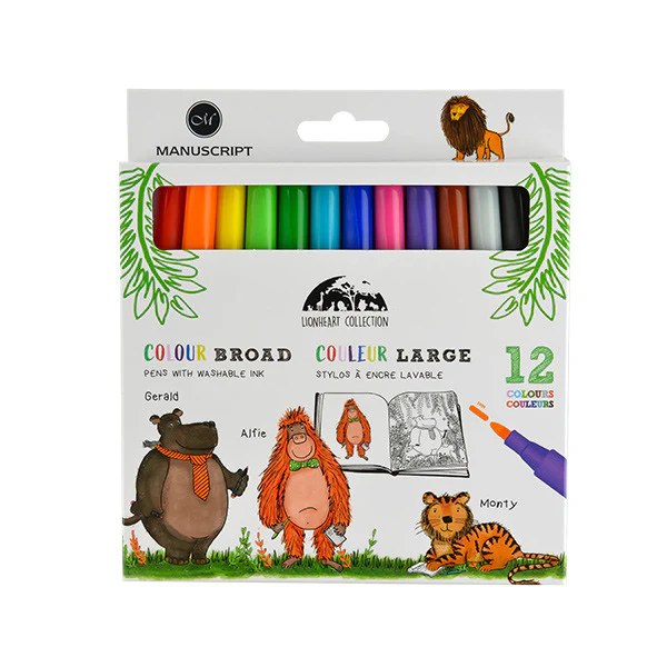 Manuscript Lionheart Colour Broad Pens Set of 12