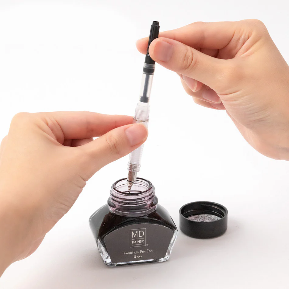 Midori MD Fountain Pen With Bottled Ink Limited Edition Grey - Image 5