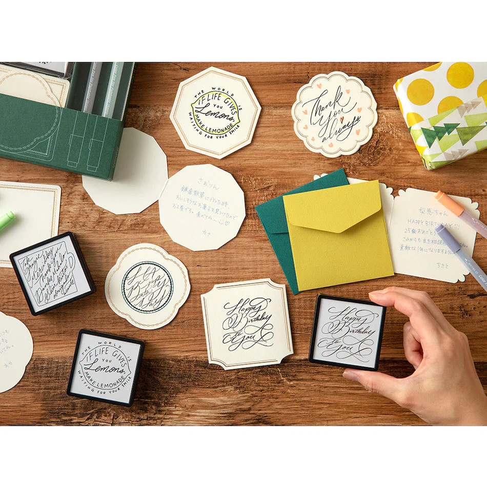 Midori Paintable Stamp Kit Limited Edition World Thank You - Image 6