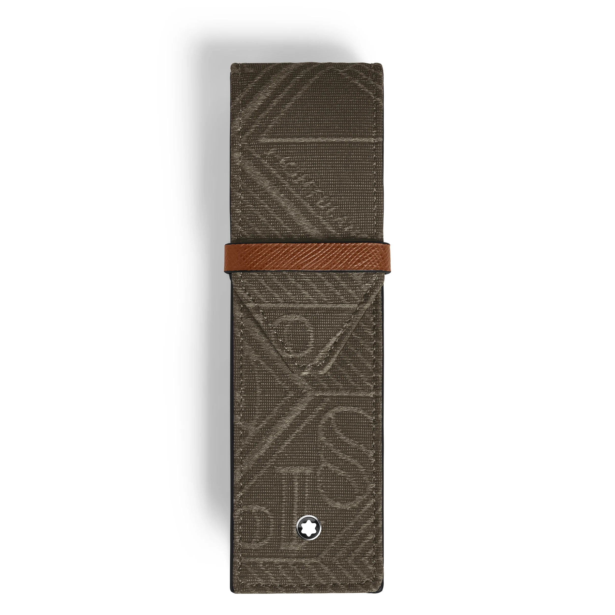 Montblanc 4810 Jacquard 2 Pen Pouch Khaki - Image 4