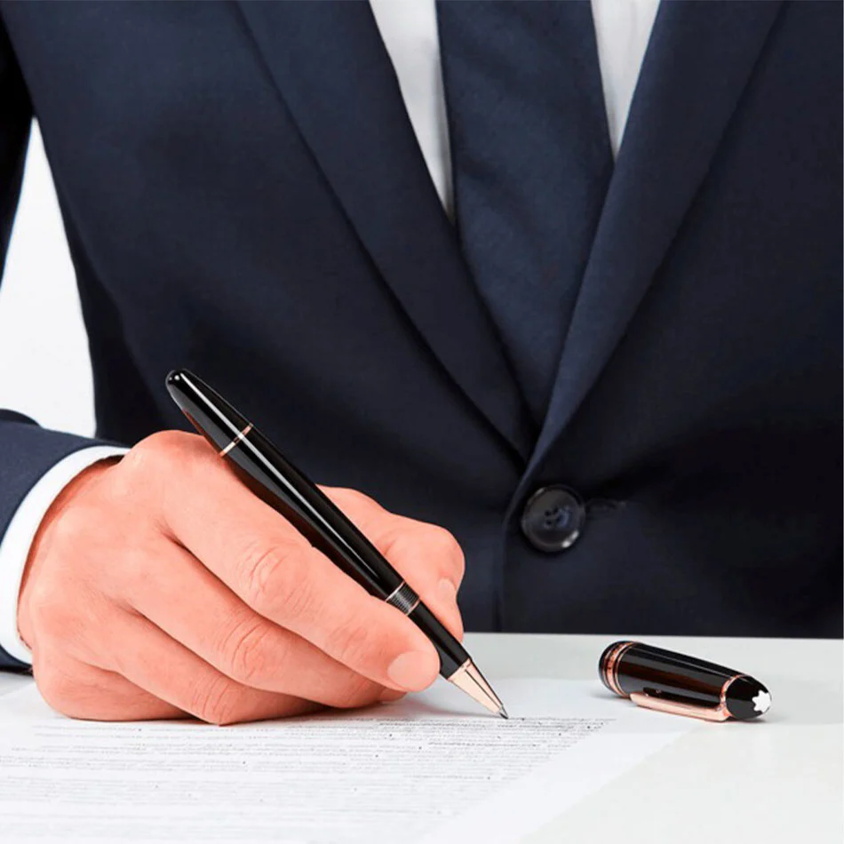 Montblanc Meisterstuck LeGrand Rollerball Pen Rose Gold Trim - Image 3