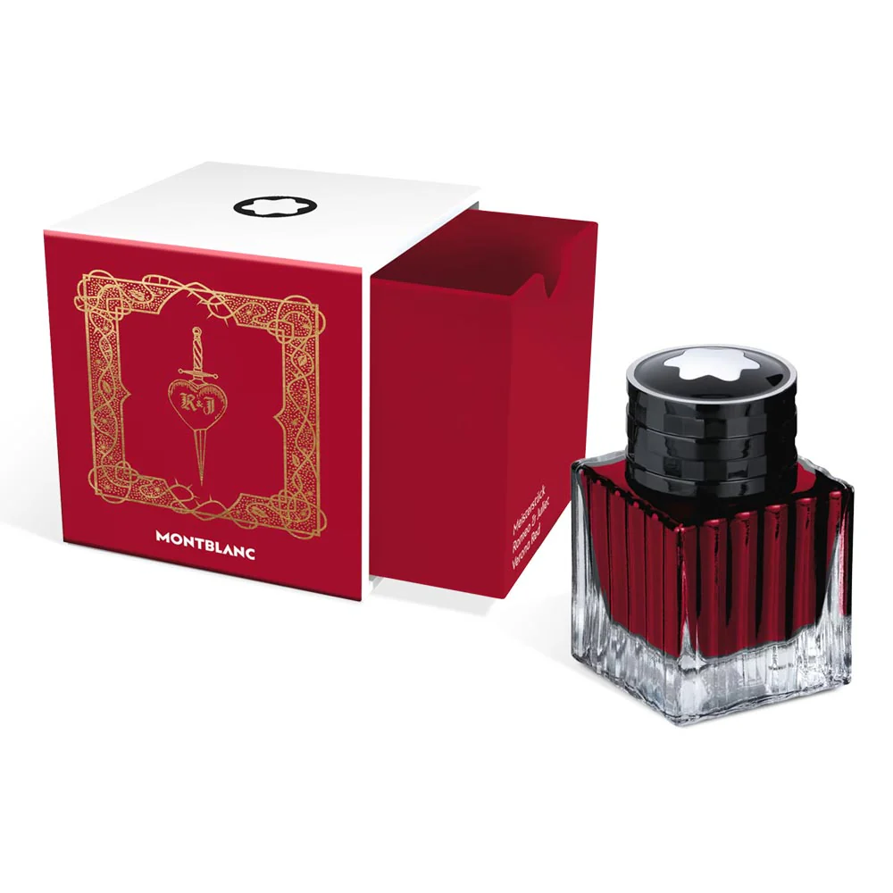Montblanc Meisterstuck Romeo & Juliet Fountain Pen Ink Verona Red 50ml - Image 2