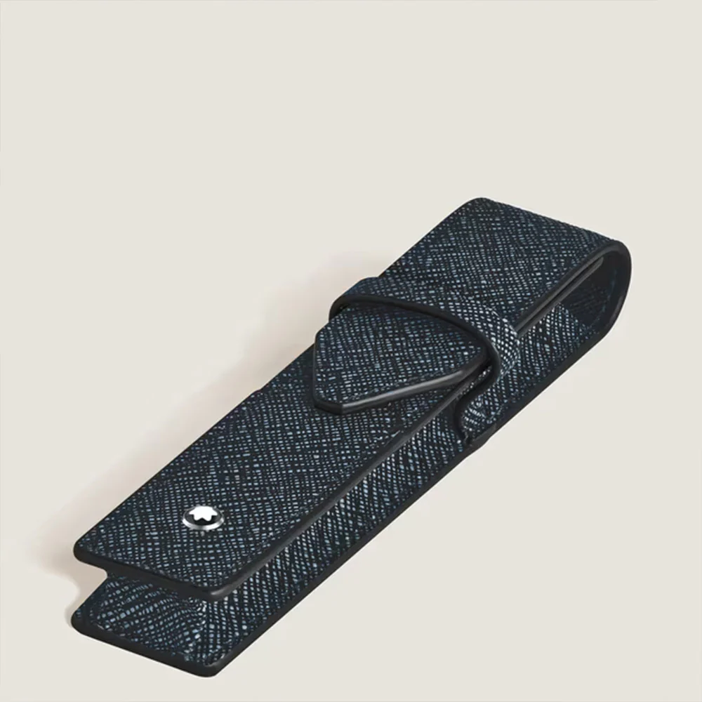 Montblanc Meisterstuck Sartorial 1 Pen Pouch Tweed Blue - Image 2