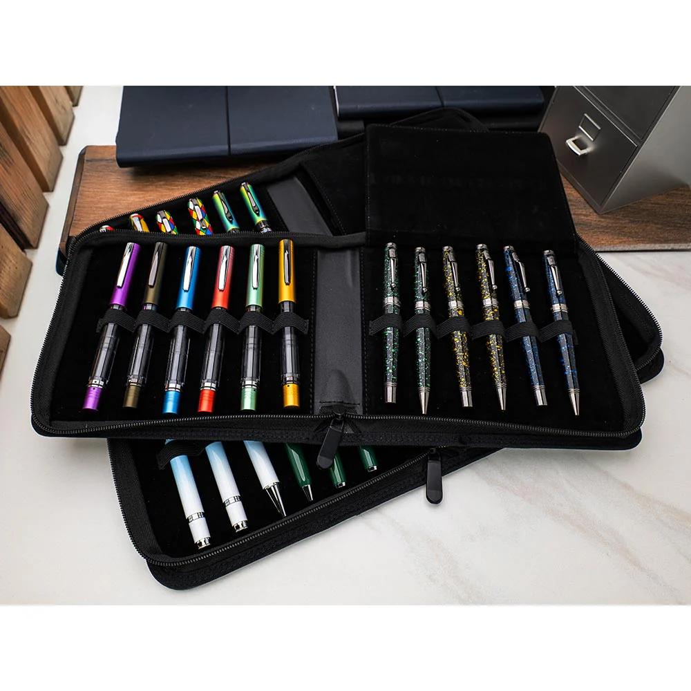 Monteverde Deluxe Collectors Pen Case Vegan Leather 12 Pens - Image 2