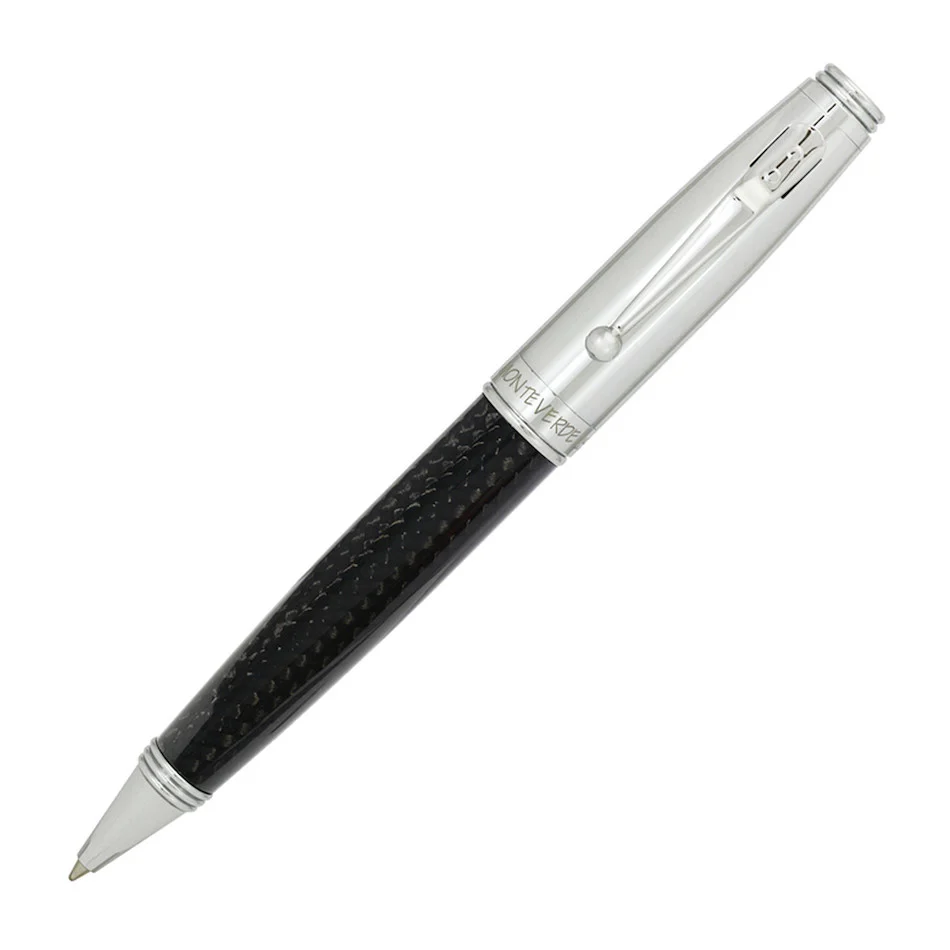 Monteverde Invincia Ballpoint Pen Chrome Carbon Fibre