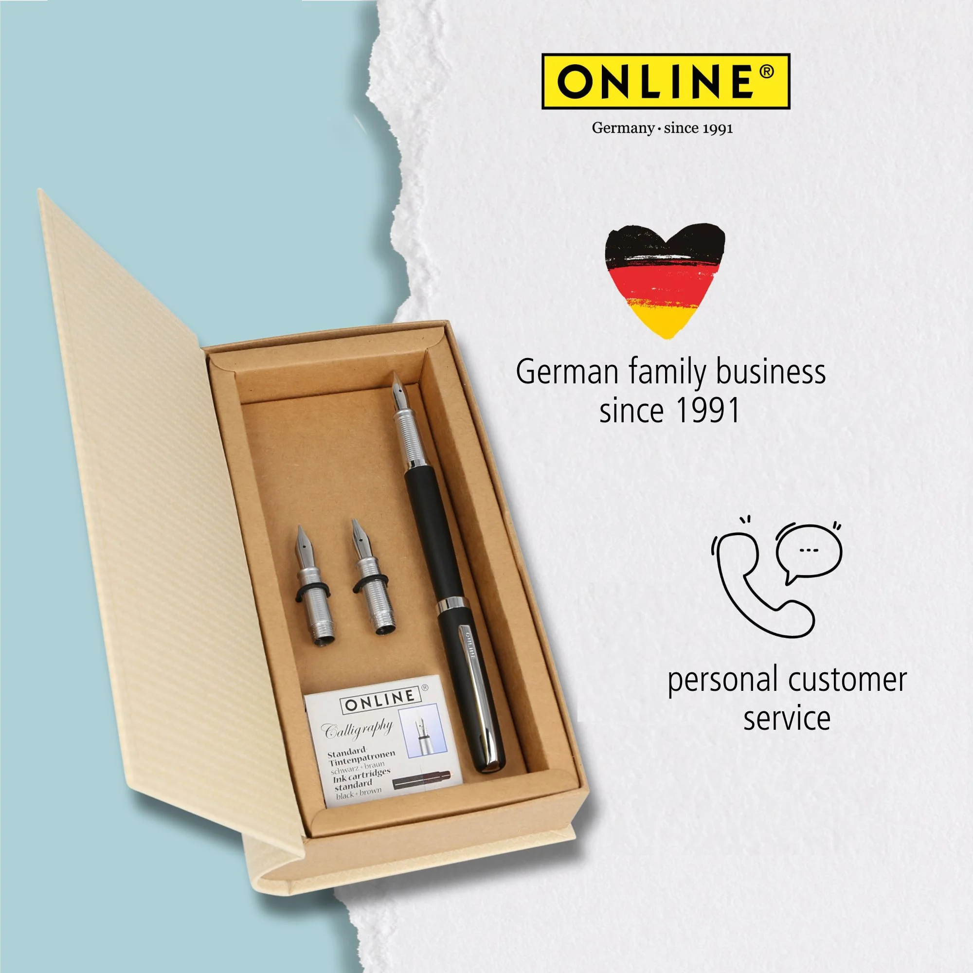 ONLINE Eleganza Metal Calligraphy Pen Gift Set - Image 4