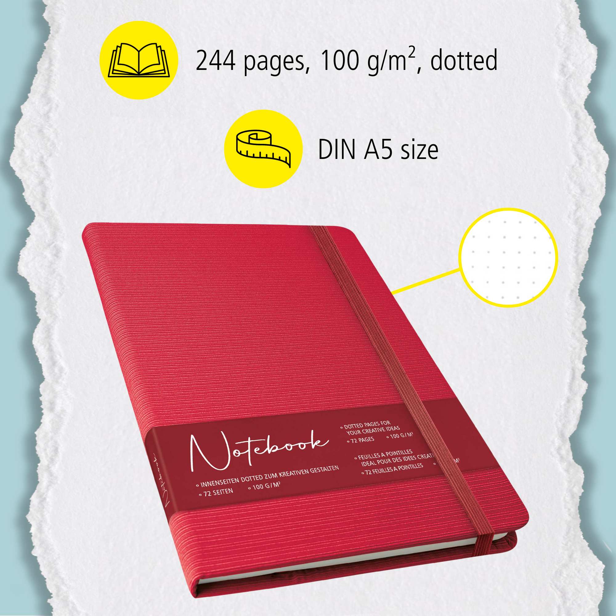 ONLINE Eleganza Notebook Ballpoint and Case Writing Set Red - Image 4